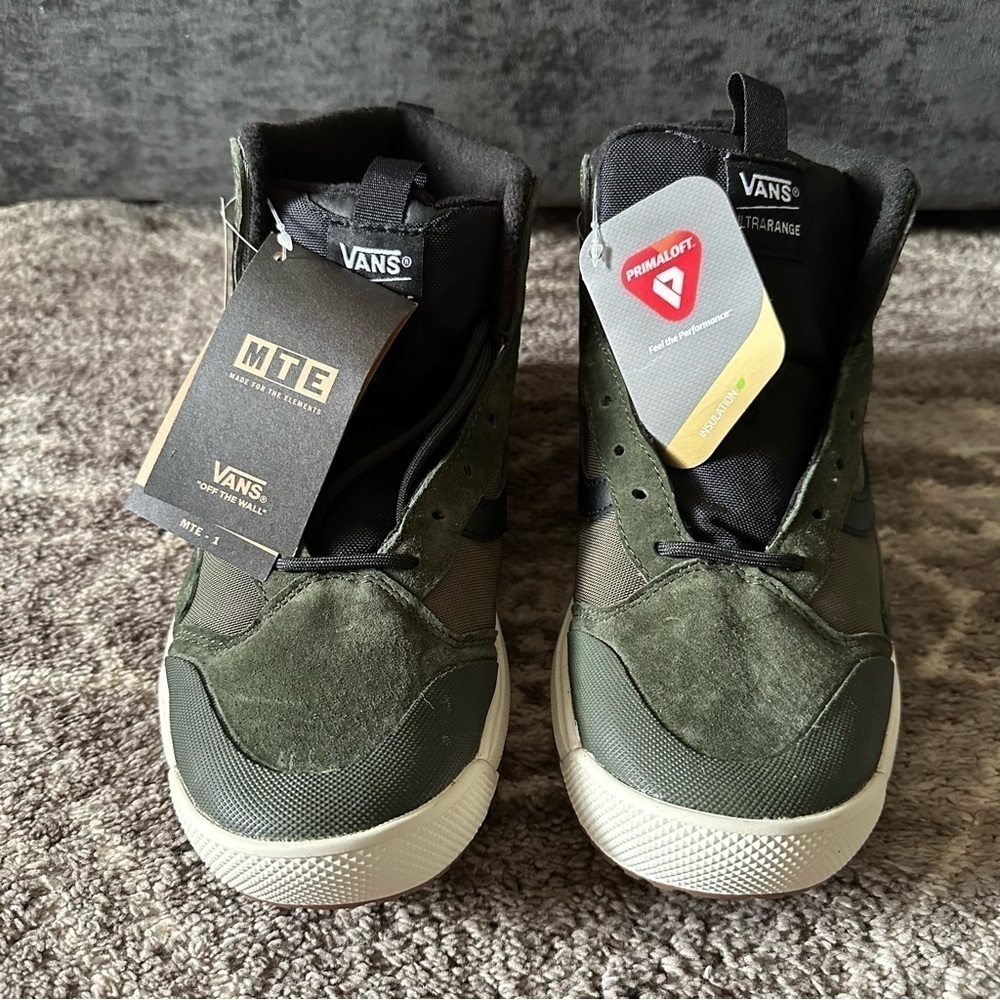 NWT Vans Ultrarange UltraCush EXO Hi MTE-1 Shoes Dark Green Mens 8 - Picture 2 of 7